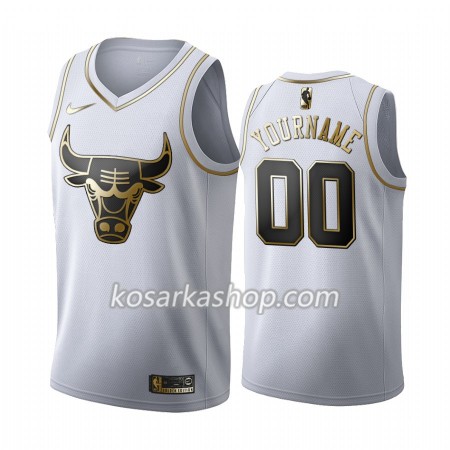 Dres Chicago Bulls Prilagođeni Nike 2019-20 Bijela Golden Edition Swingman